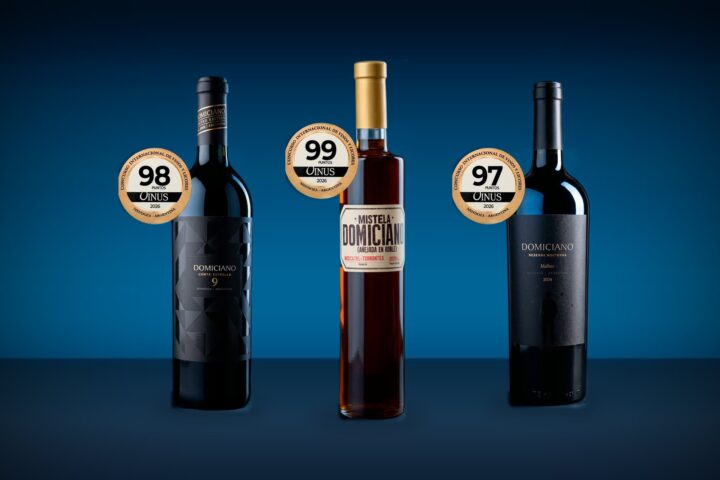 Vinos premiados de Bodega Domiciano: Mistela 99, Corte Estrella 9 98 y Reserva Nocturna Malbec 97 puntos